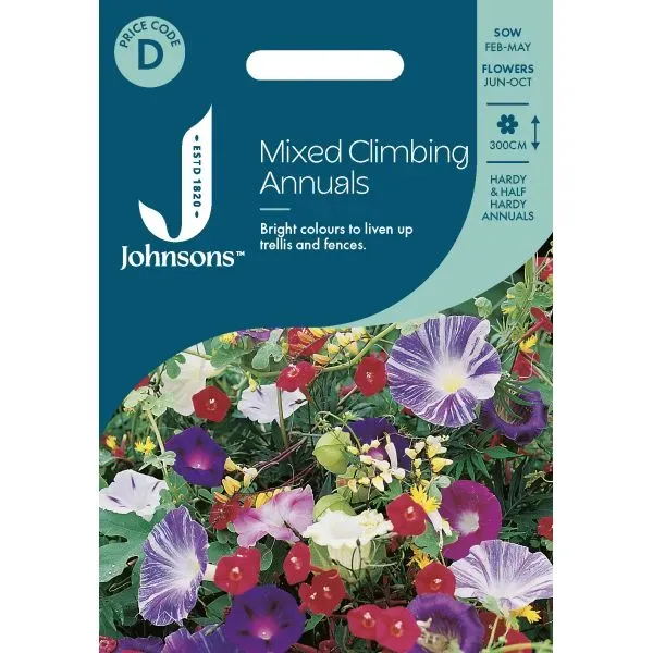 Johnsons Mixed Climbing Annuals klimbloemen zaden mix