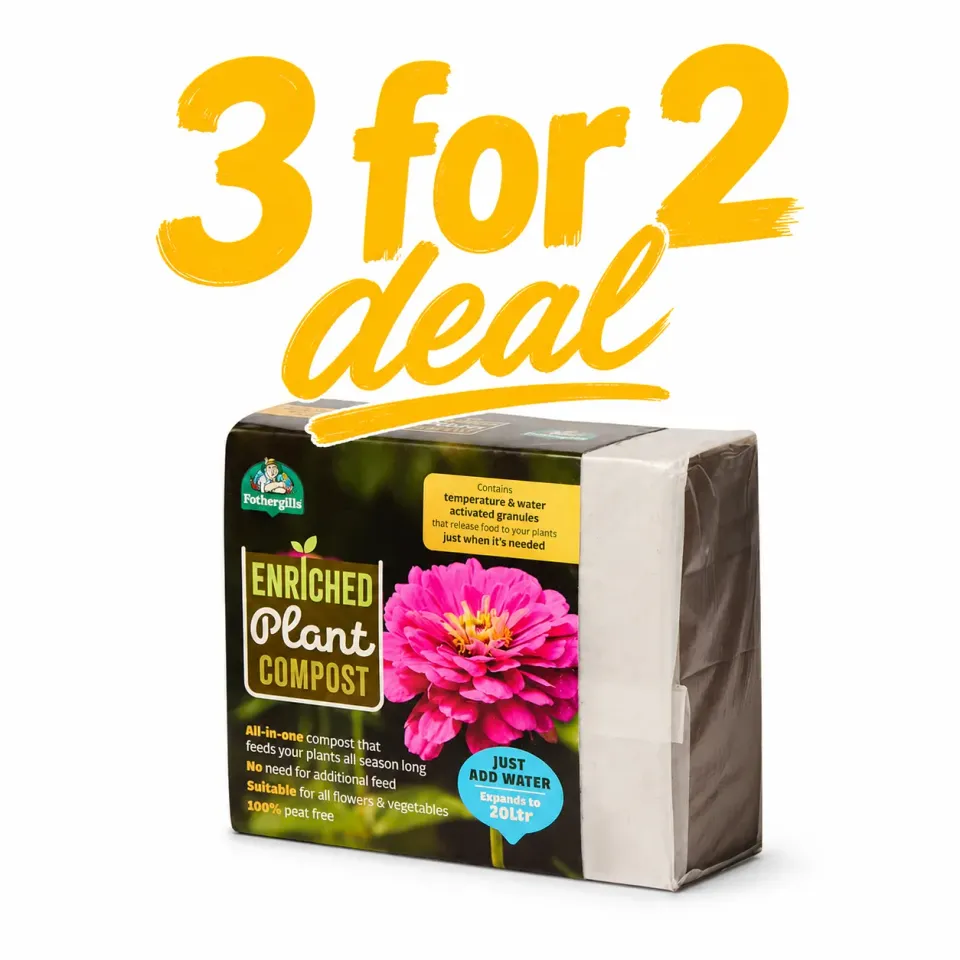 World Botanics Enriched 20L potgrond turfvrij 3-voor-2 blok