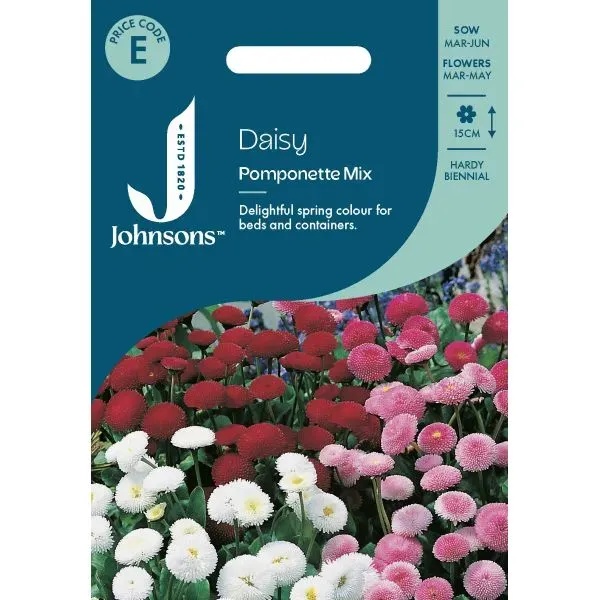 World Botanics Pomponette Mix madelief bloemzaden border