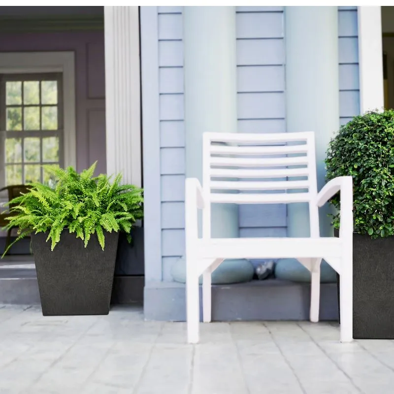 World Botanics Sonata plantenpot 33 cm leisteen 2 stuks onbreekbaar