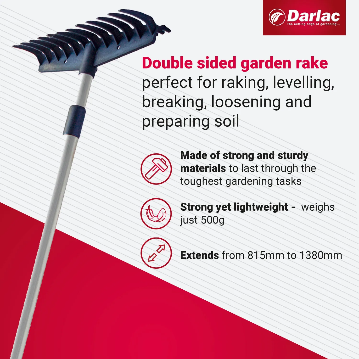 Darlac Telescopic Double Sided hark uitschuifbaar