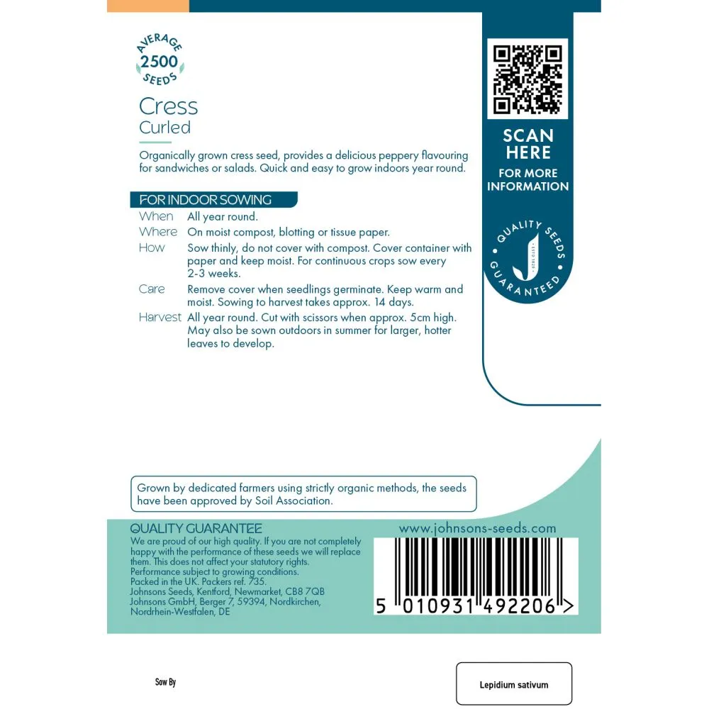 World Botanics Cress Curled tuinkers zaden biologisch