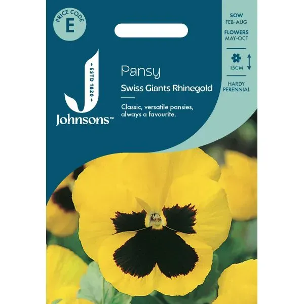World Botanics Pansy Swiss Giants Rhinegold zaden geel