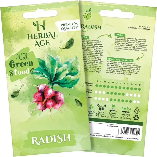 Herbal Age Premium Radijs zaden 3 g ca. 300 zaden pittig