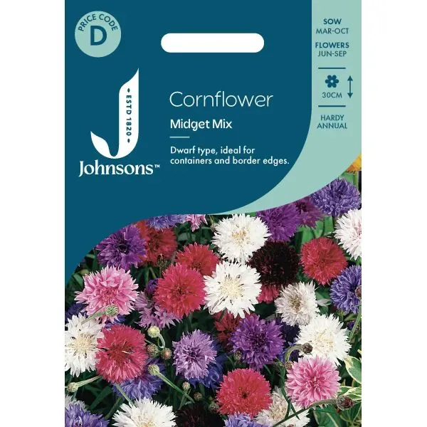 World Botanics Midget Mix korenbloem zaden 30 cm