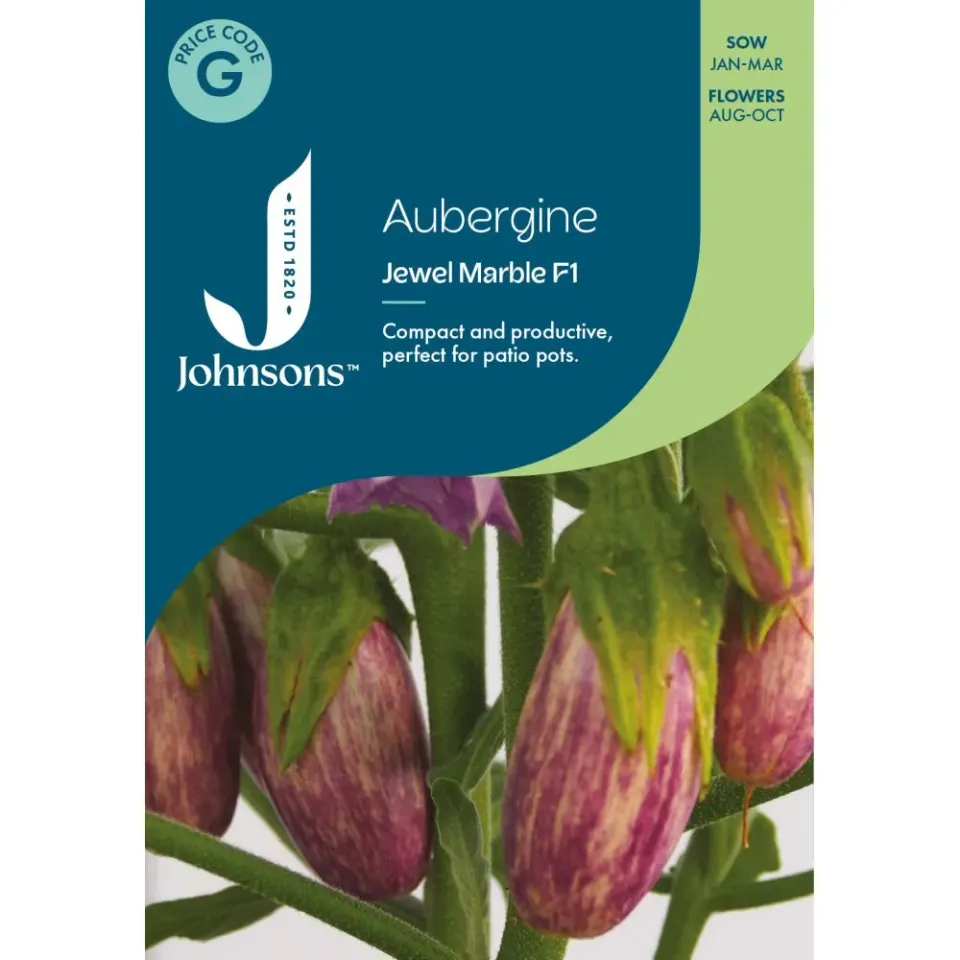 World Botanics Jewel Marble F1 aubergine zaden compact