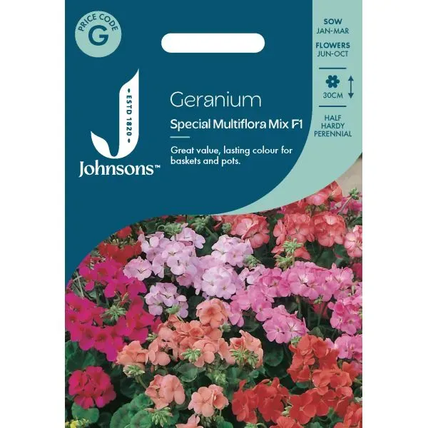 World Botanics Geranium Special Multiflora Mix F1 bloemzaden mix