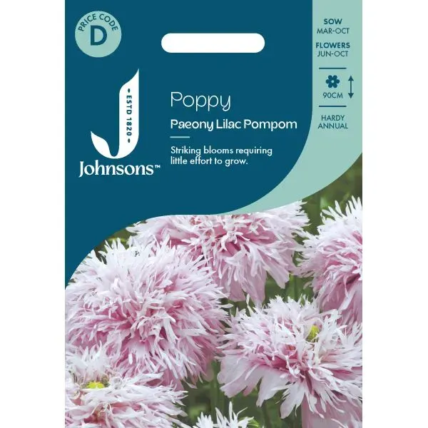 World Botanics Poppy Lilac Pompom bloemzaden lila dubbel