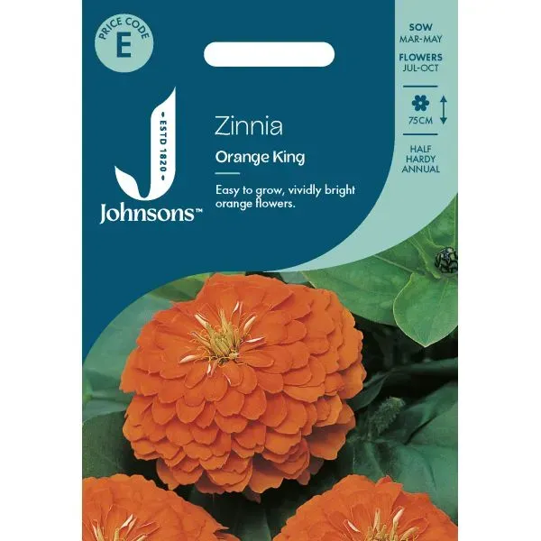 World Botanics Zinnia Orange King zaden oranje plukbloem