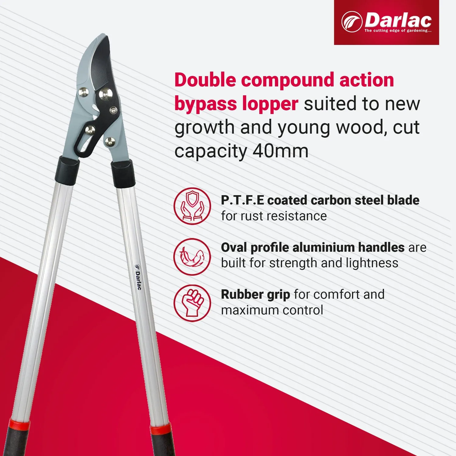Darlac Heavy Duty Compound Action takkenschaar 40 mm