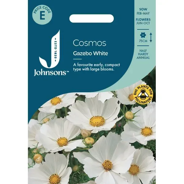 World Botanics Gazebo White cosmos bloemzaden wit 75 cm