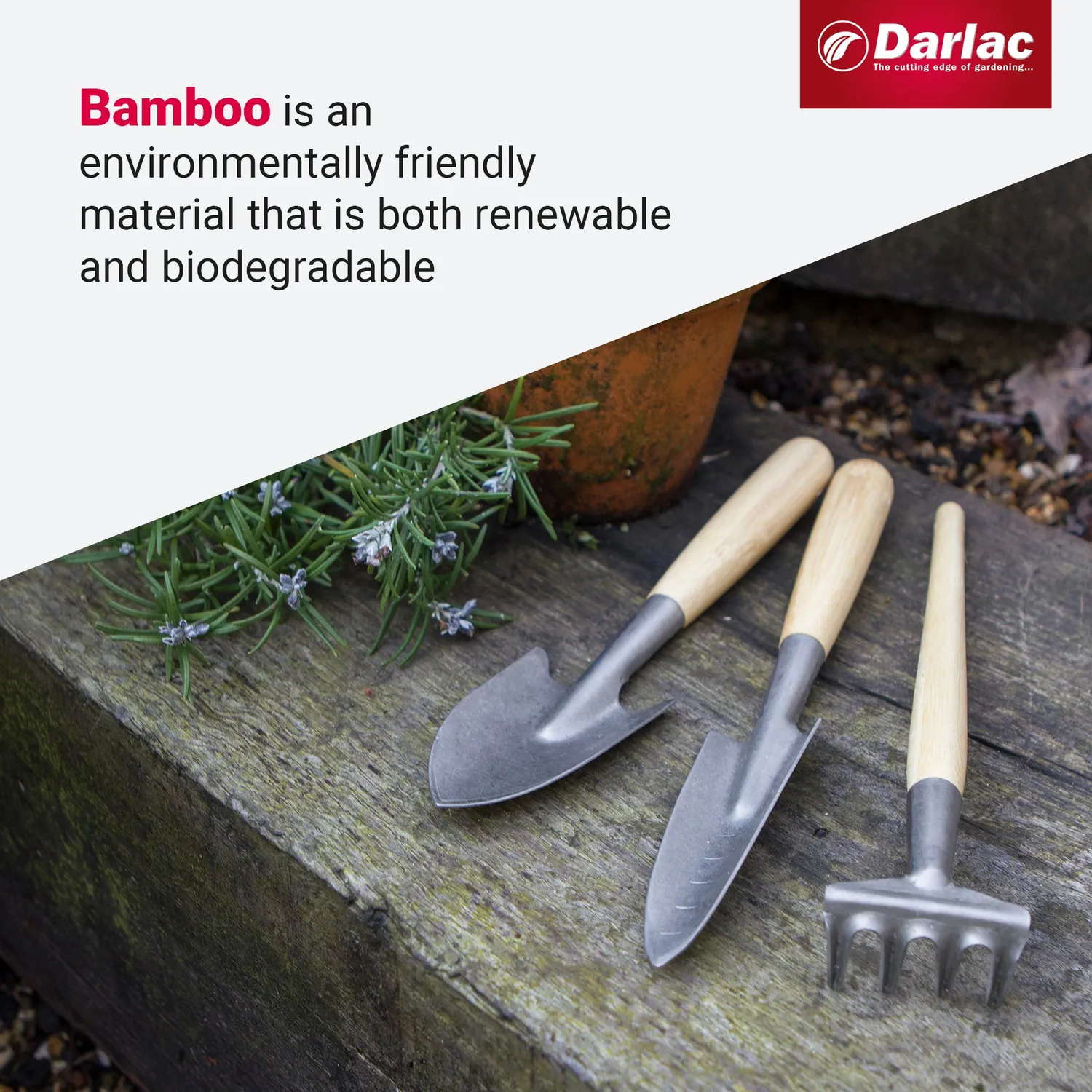 Darlac Bamboo Mini Essentials handgereedschap 3-delige set