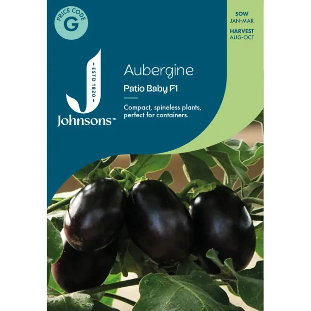 World Botanics Patio Baby F1 aubergine zaden voor pot