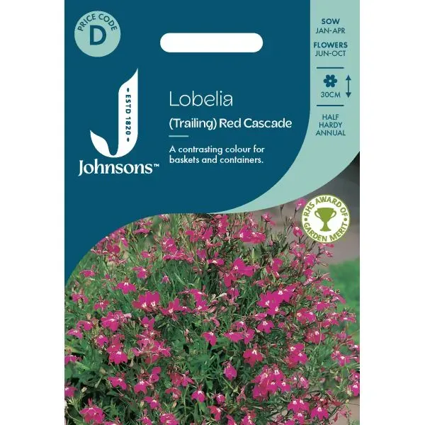 World Botanics Lobelia Red Cascade zaden hangend rood