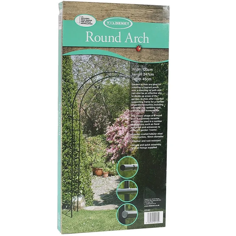 World Botanics Steel Round klimboog staal 120x247 cm roestvast