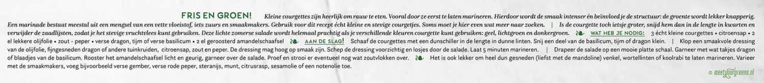Meet Your Greens Het Paar courgetteprint A2+ geel-groen