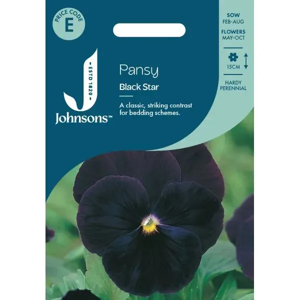 World Botanics Pansy Black Star vioolzaden zwart