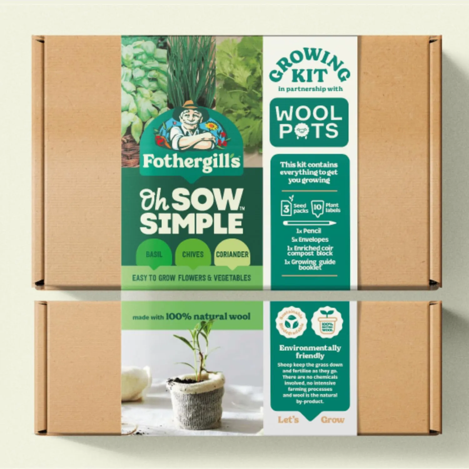 Johnsons Oh Sow Simple Herbs kruiden kweekset 3 soorten
