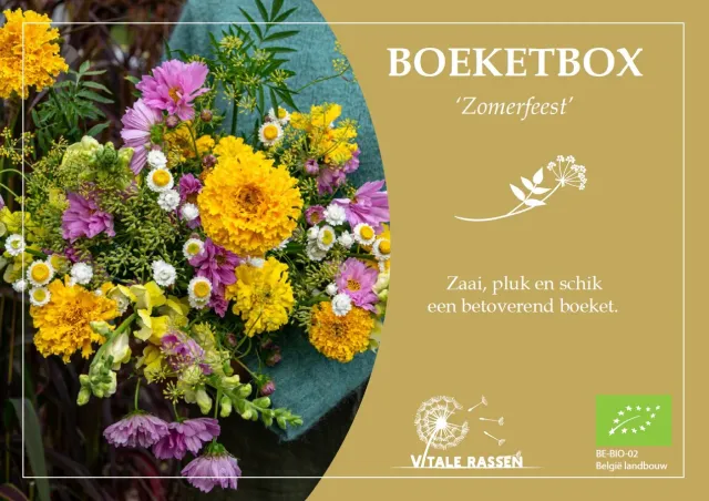 Vitale Rassen Boeketbox Zomerfeest zadenbox onbespoten