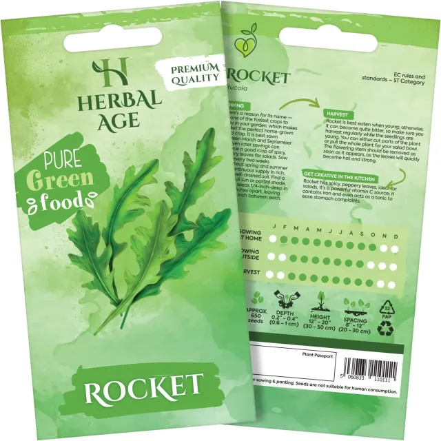 Herbal Age Premium Rucola zaden ca. 700 zaden pittig