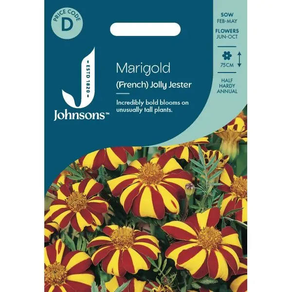 World Botanics Jolly Jester afrikaantje bloemzaden rood-geel