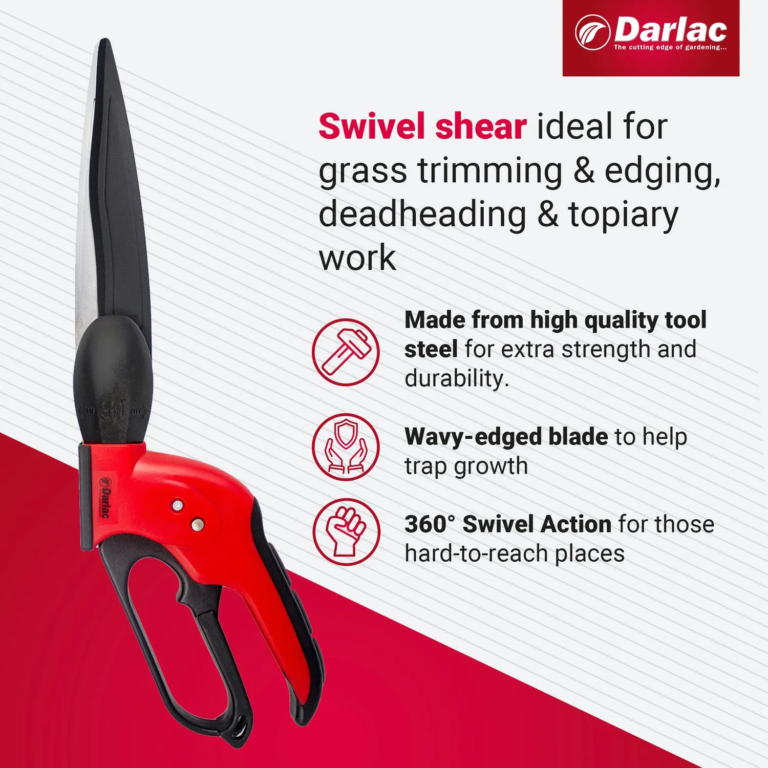 Darlac Swivel Shear grasschaar 360° draaibaar