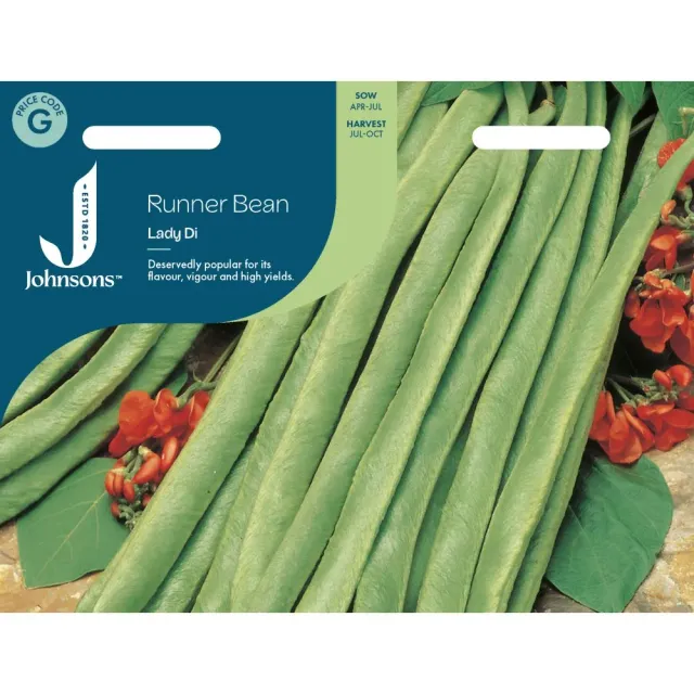 World Botanics Runner Bean Lady Di zaden draadloos stok
