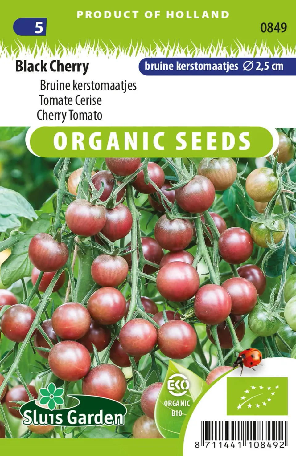 Sluis Garden Black Cherry tomaat zaden bio kerstomaat