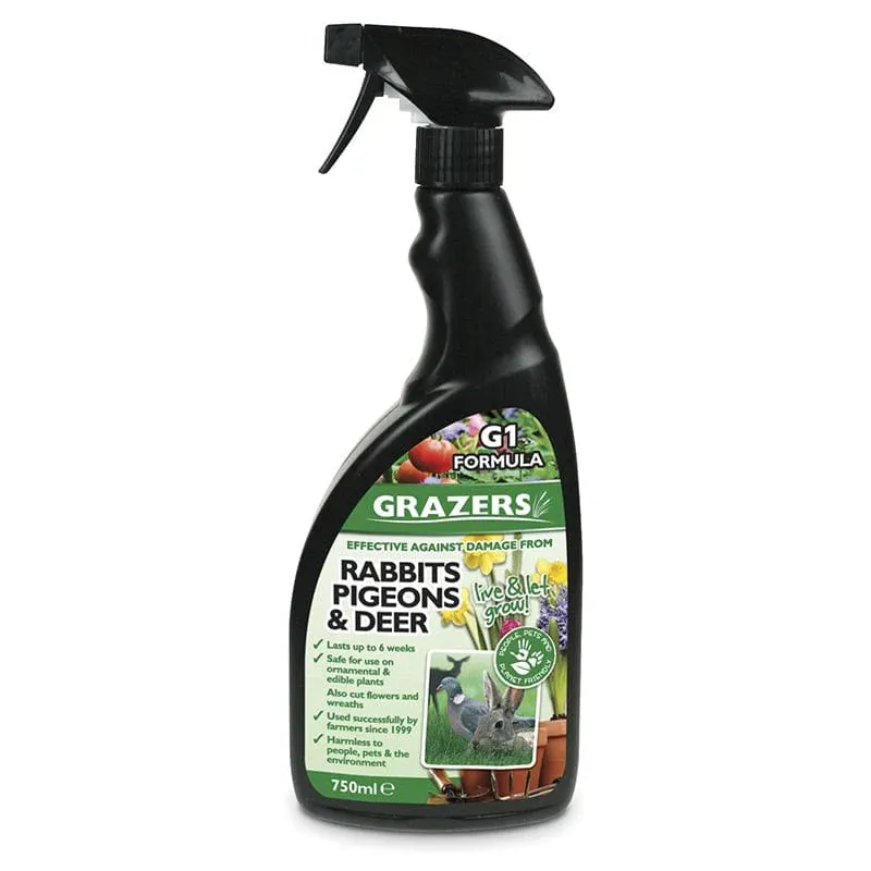 Grazers konijnen duiven herten spray 750 ml + concentraat