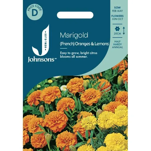World Botanics Marigold Oranges & Lemons bloemzaden oranje-geel
