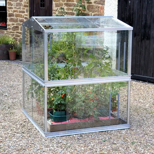 World Botanics Double Tomato House tuinkas aluminium glas