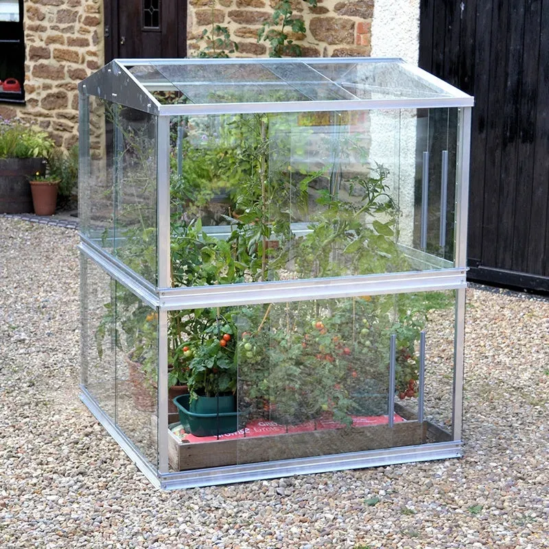 World Botanics Double Tomato House tuinkas aluminium glas