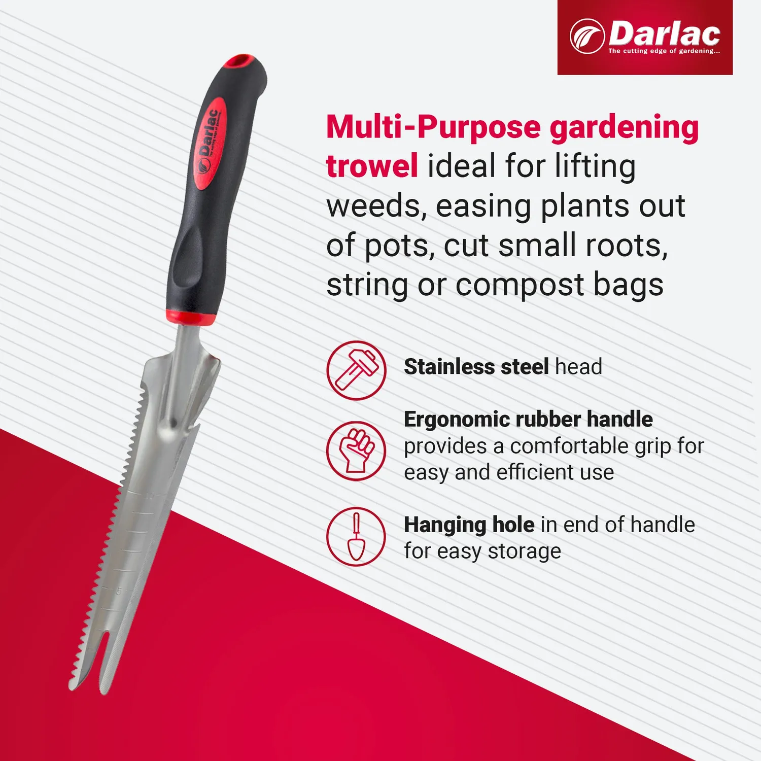 Darlac 5-in-1 handschep tuingereedschap 18 cm