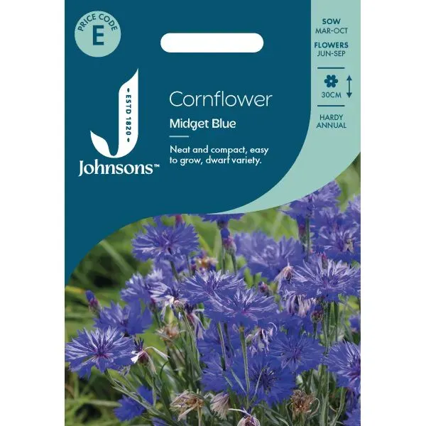 World Botanics Midget Blue korenbloem zaden dwerg