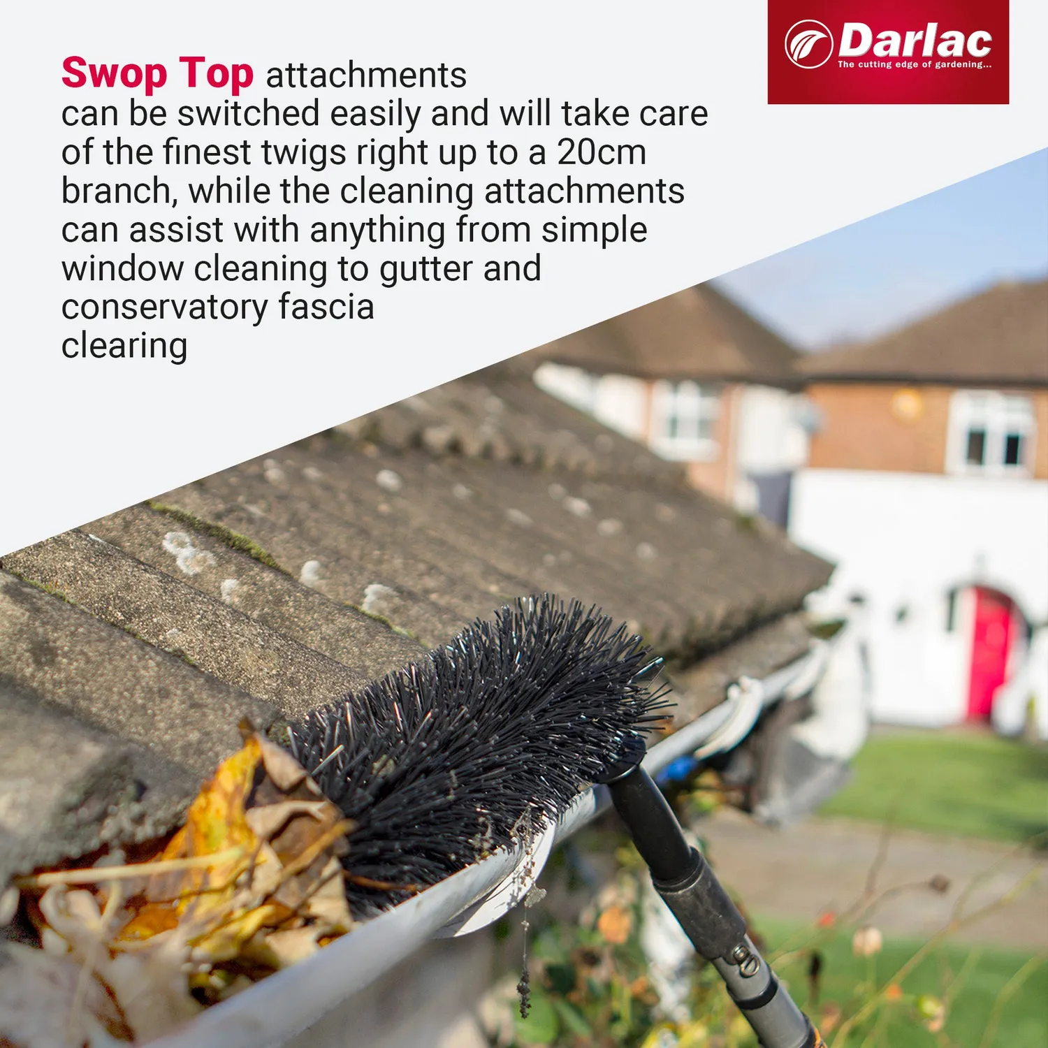 Darlac Swop Top gootborstel 59 cm lichtgewicht buigbaar