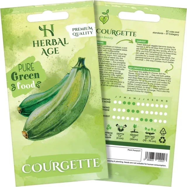Herbal Age Premium Courgette Courgettezaden 12 Zaden Onbespoten
