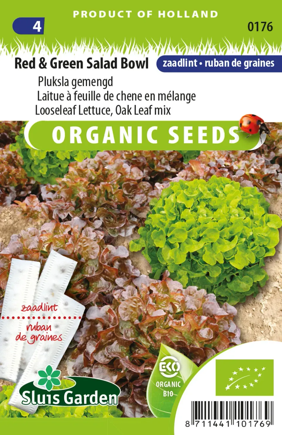 Sluis Garden Salad Bowl pluksla zaadlint bio 5 meter