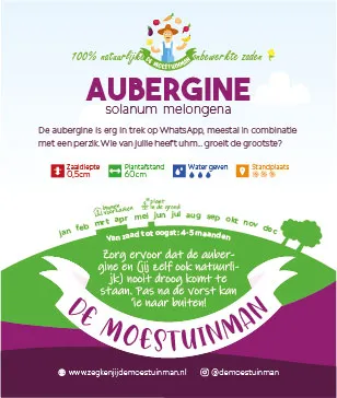 De moestuinman Aubergine zaden warmteminnend