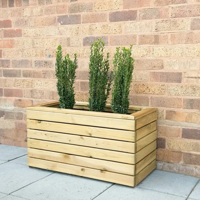 World Botanics Linear Double houten plantenbak 80 cm