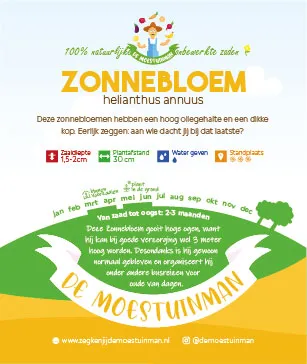 De moestuinman Zonnebloem zaden hoge soort
