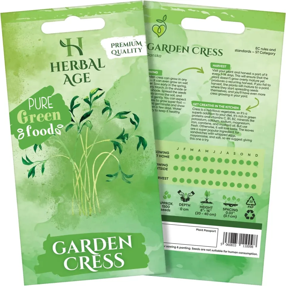 Herbal Age Premium Tuinkers zaden ca. 2000 zaden microgroente