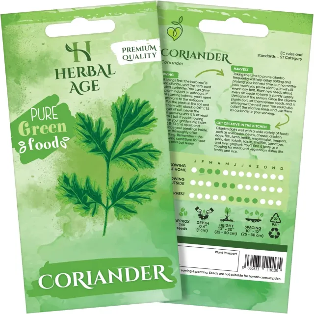 Herbal Age Premium Koriander zaden 300 zaden citrusfris