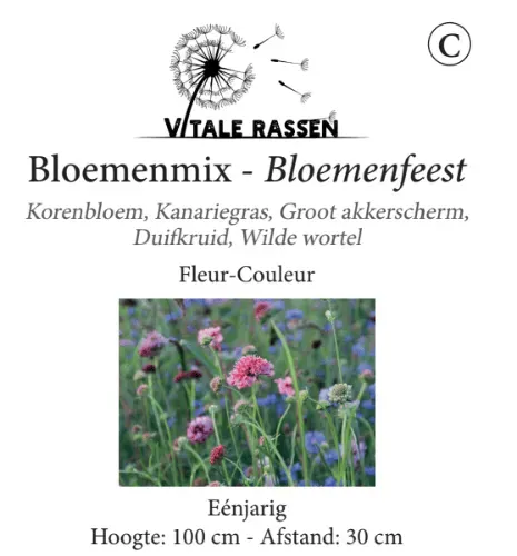 Vitale Rassen Bloemenfeest Bloemenmix Zaden Onbespoten