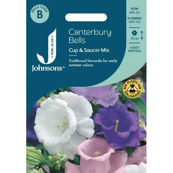 World Botanics Canterbury Bells Cup & Saucer Mix bloemzaden mix