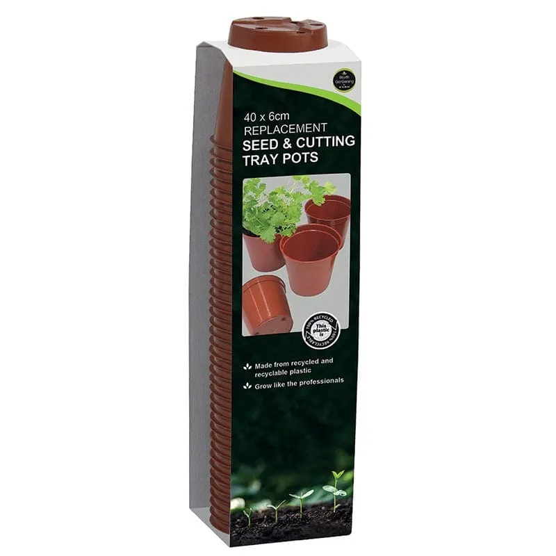 World Botanics kweekpotjes 6 cm vervanging 40 stuks