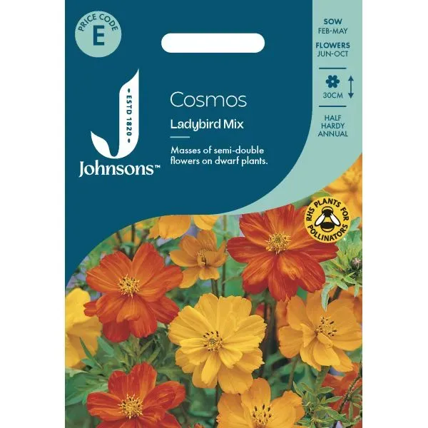 Johnsons Cosmos Ladybird Mixed bloemzaden compact roze