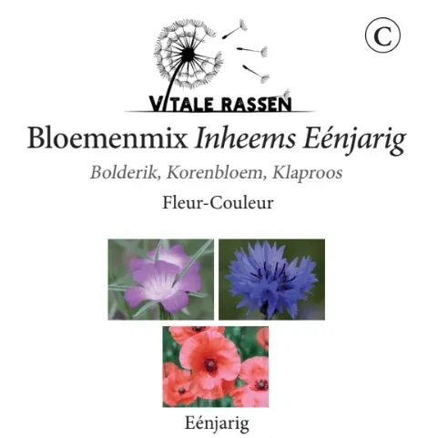 Vitale Rassen Bloemenmix Inheems éénjarig zaden onbespoten