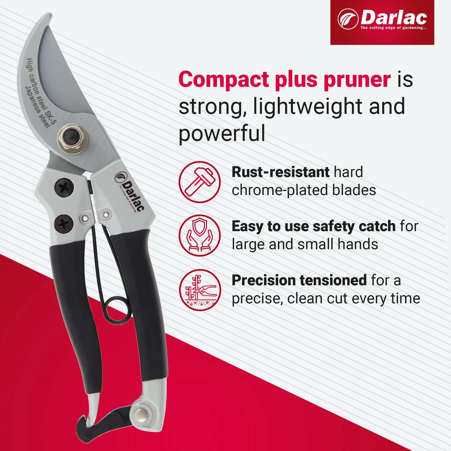Darlac Compact Plus snoeischaar bypass 20 mm Japans staal