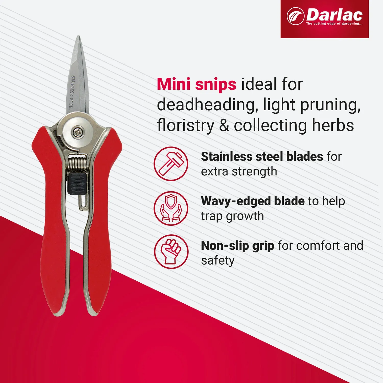 Darlac Mini Snips snoeischaar 28cm rvs