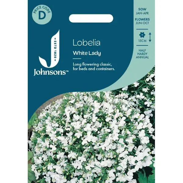 World Botanics White Lady lobelia zaden wit 15 cm